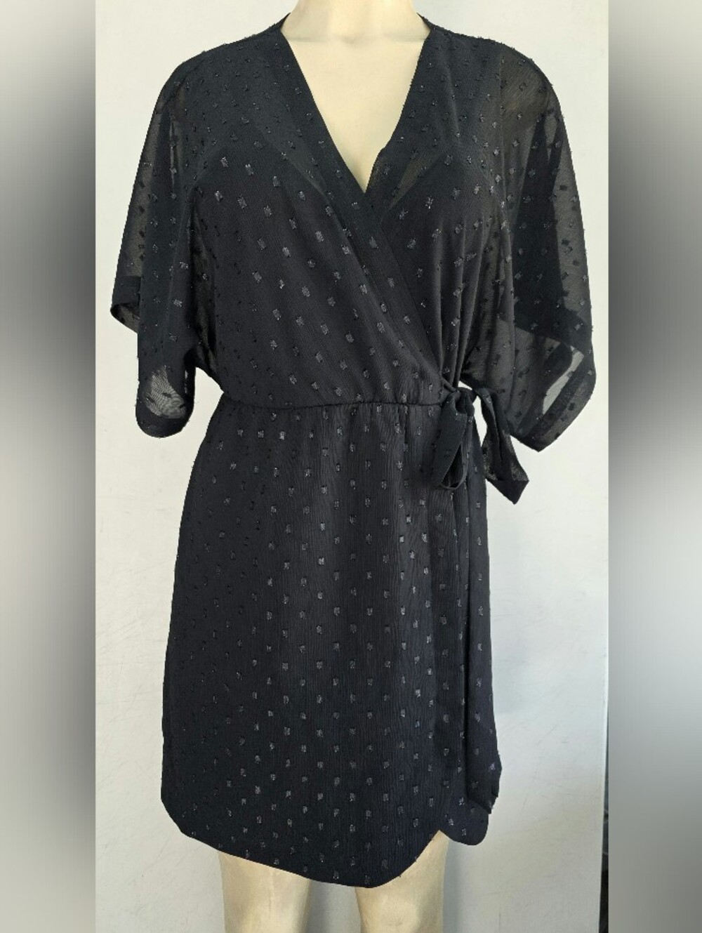 Express Black Polyester Top with Care Label